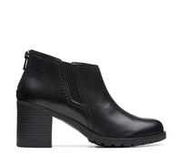 Clarks - Womens Leda Step Boot, Color Black Leather, Size: 5 UK