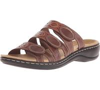 Clarks Women's Leisa Cacti Slide Sandal, Brown-Multi, 4.5 UK