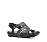 Clarks Women's Leisa Janna Sandal, Black Leather, 5.5 UK
