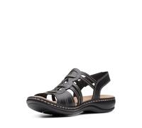 Clarks Women's Leisa Janna Sandal, Black Leather, 9.5 UK