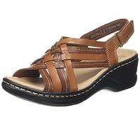 Clarks Women's Lexi Carmen Sling Back Sandals, Brown Tan Leather Tan Leather, 5.5 UK
