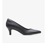 Clarks Womens Linvale Jerica Black Leather Heels Leather Smart