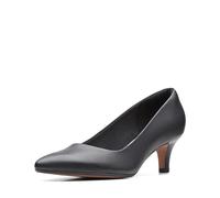 Clarks Women's Linvale Jerica Pump, Black Leather, 3.5 UK