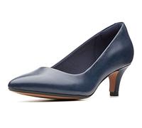 Clarks Women's Linvale Jerica Pumps, Blue Navy Leather, 4 UK