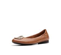 Clarks Women's Loreleigh Ave Ballet Flat, Tan Leather, 5 UK