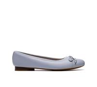 Clarks Women's Loreleigh Rae Light Blue Leather Slip Ons, Ballet Pumps | Size: 5-Standard Fit Clarks Blue 5-Standard Fit