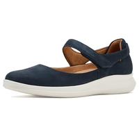 Clarks Womens Lynell Strap, Navy Nubuck, 5