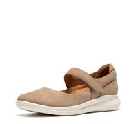 Clarks Womens Lynell Strap, Taupe Nubuck, 6 Wide