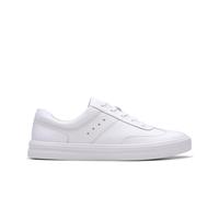 Clarks Women's Makea Court White Leather Trainers | Size: 6.5-Standard Fit Clarks White 6.5-Standard Fit
