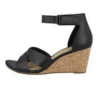 Clarks Women's Margee Gracie Heeled Sandal, Black Leather, 4.5 UK