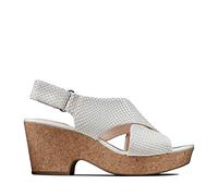 Clarks Womens Maritsa Lara Ankle Strap Sandals, White White Snake White Snake, 7.5 UK