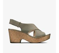 Clarks Womens Maritsa Lara Sage Nubuck Sandals - Green - Size UK 5