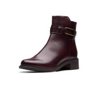 Clarks Women's Maye Bella Ankle Boot, Bordeaux Leather, 4 UK