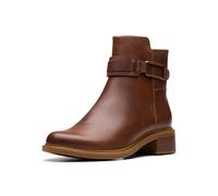 Clarks Women's Maye Bella Ankle Boot, Tan Leather, 5.5