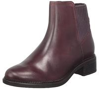 Clarks Women's Maye Palm Chelsea Boot, Bordeaux, 6 UK