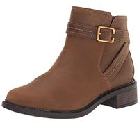 Clarks Women's Maye Strap Ankle Boot, Dark Tan Leather, 8