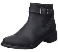 Clarks Women's Maye ZipFashion Boot, Black (Black Leather), 3.5 UK