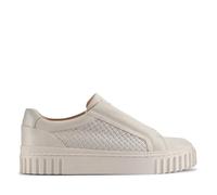 Clarks Womens Mayhill Bay Off White Leather Trainers