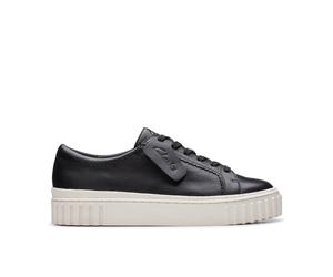 Clarks Women's Mayhill Walk Black Leather Trainers | Size: 4/Standard Fit