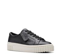 Clarks Women's, Mayhill Walk Sneaker, Black Leather, 8 Wide