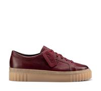Clarks Women's Mayhill Walk Sneaker, Burgundy Leather, 4 UK