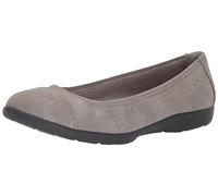 Clarks Women's Meadow Opal Ballet Flat, Pewter Metallic, 2.5 UK
