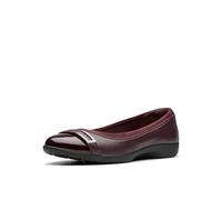 Clarks Women's Meadow Rose Ballet Flat, Wine Combi, 7.5 UK