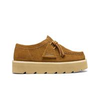 Clarks Womens Meare Walla Bronze Suede Wallabee,Lace Up