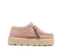 Clarks Womens Meare Walla Dusty Pink Suede Wallabee,Lace Up