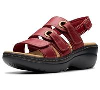 Clarks - Womens Merliah 2 Bali Sandals, Color Red Combi, Size: 4.5 UK
