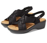 Clarks Women's Merliah Echo Heeled Sandal, Black Interest, 6 UK