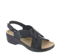 Clarks Women's Merliah Echo Heeled Sandal, Black Leather, 8 UK