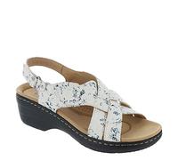 Clarks Women's Merliah Echo Heeled Sandal, Blue Floral Textile, 6.5 UK