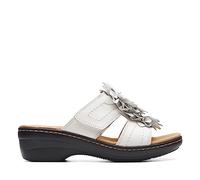 Clarks Women's Merliah Raelyn Slide Sandal, White Leather, 4.5 UK
