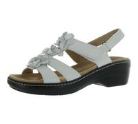 Clarks Women's Merliah Sheryl Heeled Sandal, White Synthetic/Leather Combi, 7 UK