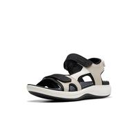 Clarks Women's Mira Bay Flat Sandal, Flint Textile, 8 UK