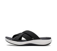 Clarks Women's Mira Grove Flat Sandal, Black Textile, 4.5 UK