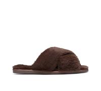Clarks Womens Myra Mule Chocolate Slip Ons,Slippers