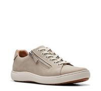Clarks - Womens Nalle Lace Shoes, Color Stone Nubuck, Size: 8.5 UK Wide