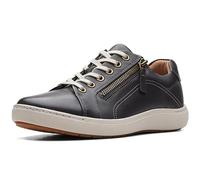 Women's Nalle Lace Sneaker, Black Leather, 3 UK