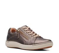 Clarks Women's Nalle Lace Sneaker, Bronze Metallic, 6 Wide