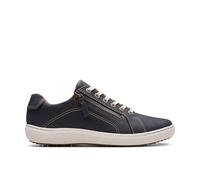 Clarks Womens Nalle Lace Navy Nubuck Trainers