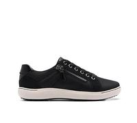 Clarks Women's Nalle Zen Sneaker, Black Interest Leather, 8 Wide