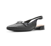 Clarks Women's Natalyn Sling Ballet Flat, Black Raffia, 5.5