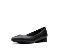Clarks Women's Natalyn Wish Ballet Flat, Black Leather, 7 UK Wide