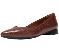 Clarks Women's Natalyn Wish, Dark Tan Croc Leather, 7.5