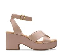 Clarks Women's Nerisa Pearl Sandal, Beige Leather, 6.5 UK