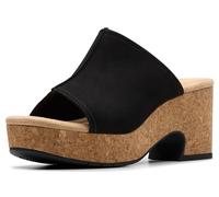Clarks - Womens Nerisa Vine Sandals, Color Black Nubuck, Size: 3 UK