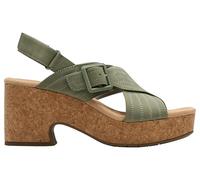 Clarks Women's Nerisa West Sandal, Sage Nubuck, 6.5 UK