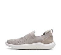 Clarks Women's Nova Gem Sneaker, Light Taupe Textile, 6 Wide